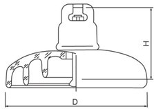 LXP-300标准型盘形悬式玻璃绝缘子