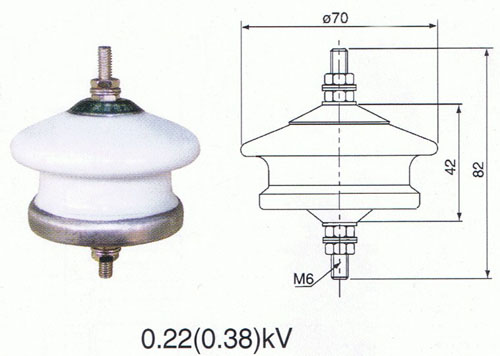 陶瓷低压避雷器Y1.5W-(0.28-0.8)/(1.3-3.9)