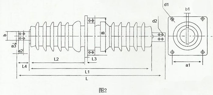CWB-35KV/(400-3000)A户内外铝导体高压穿墙套管